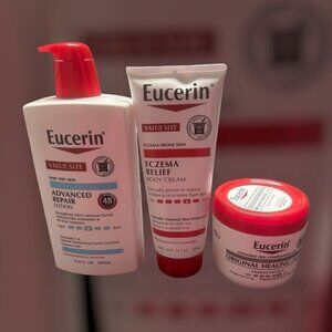 Eucerin Bundle Advanced Repair Lotion Eczema Relief Cream Original Healing Cream